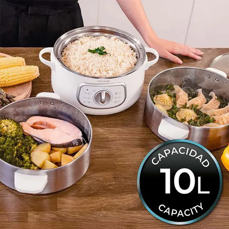 Пароварка CECOTEC Vapovita SteelPot White - фото - №5