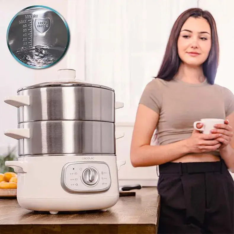 Пароварка CECOTEC Vapovita SteelPot White - фото - №4