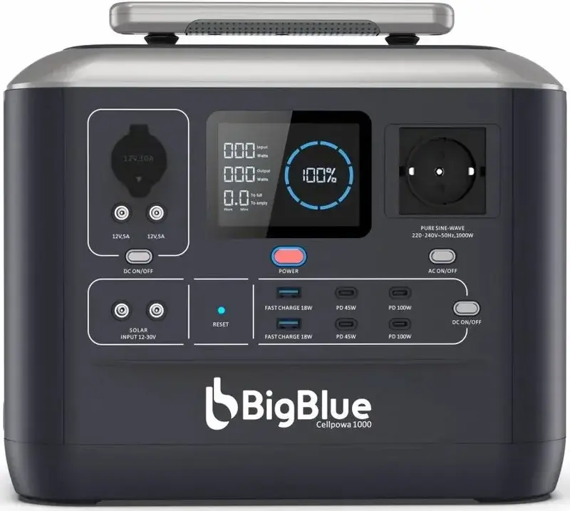 Портативна зарядна станція CP1000 BIG BLUE - фото - №1