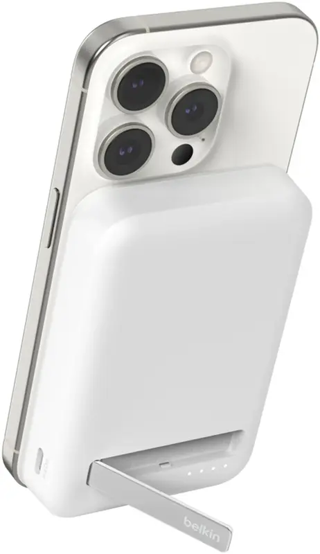 Порт.ЗП Belkin 8000mAh, 15Вт, Magnetic Qi2, білий - фото - №7