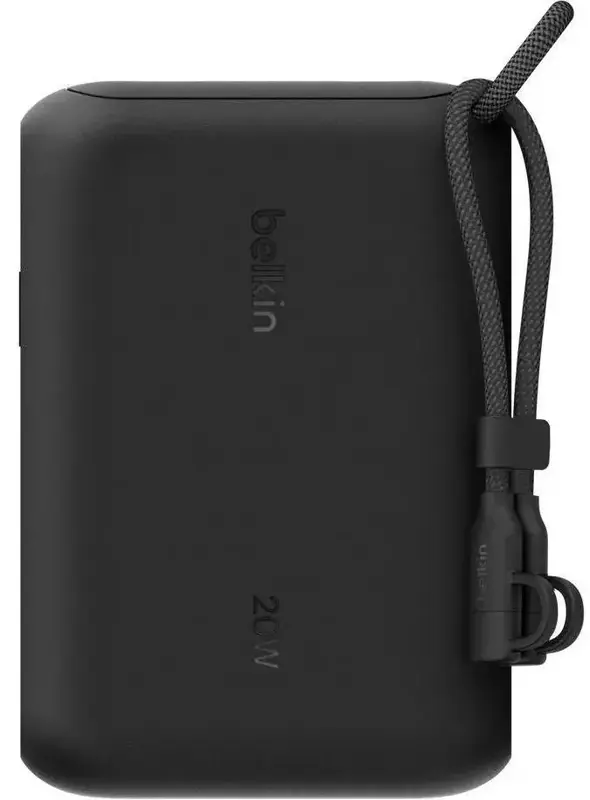 Порт.ЗП Belkin 10000mAh, 20Вт, з дисплеєм, чорний - фото - №0