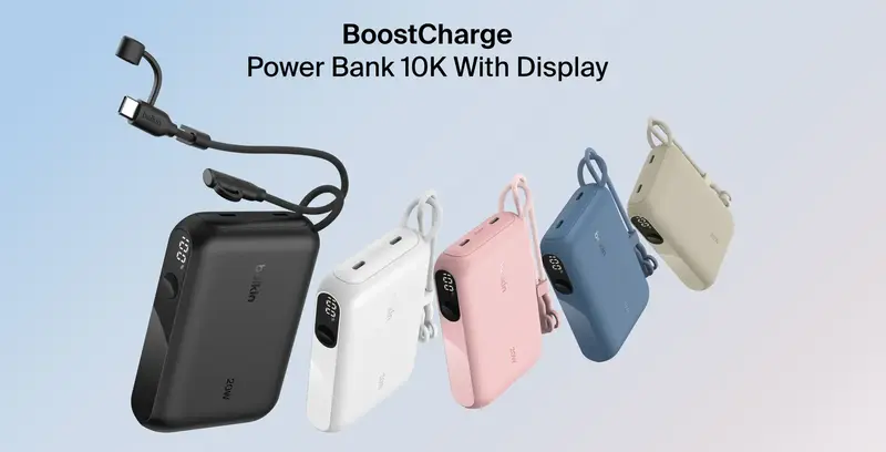 Порт.ЗП Belkin 10000mAh, 20Вт, з дисплеєм, чорний - фото - №3