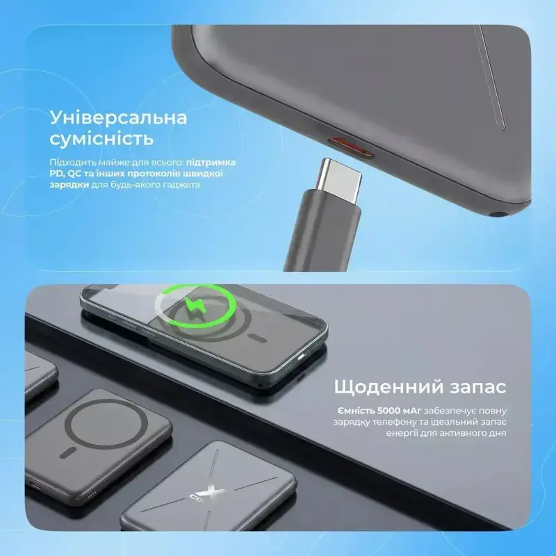 Повербанк Proove X-Core 20W 5000mAh сірий - фото - №9