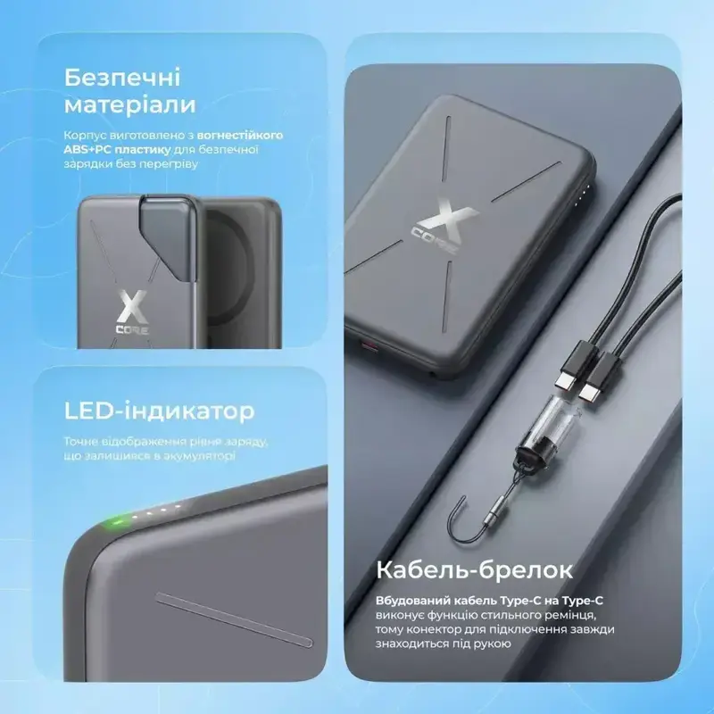 Повербанк Proove X-Core 20W 5000mAh сірий - фото - №11