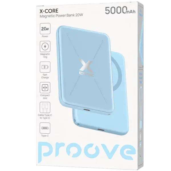 Повербанк Proove X-Core 20W 5000mAh блакитний - фото - №7