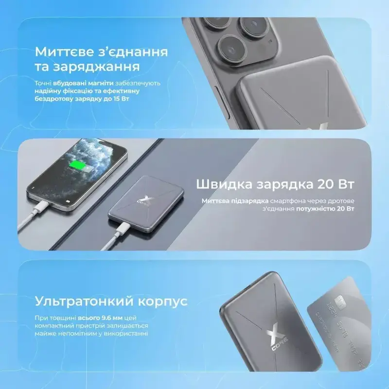 Повербанк Proove X-Core 20W 5000mAh срібний - фото - №10