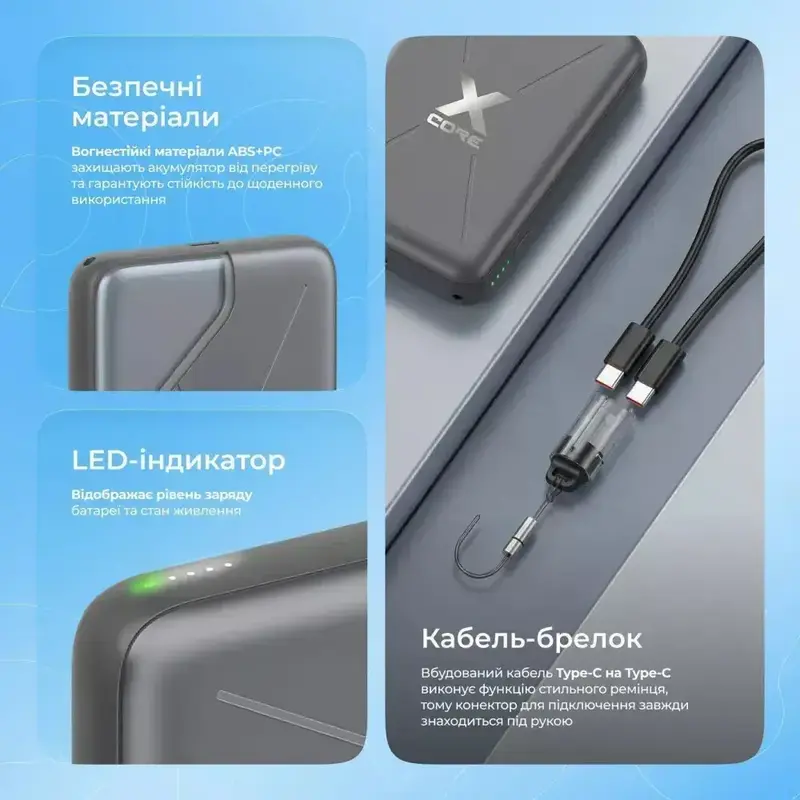 Повербанк Proove X-Core 22.5W 10000mAh белый - фото - №11