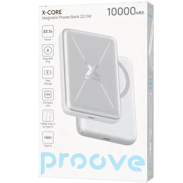 Повербанк Proove X-Core 22.5W 10000mAh белый - фото - №7