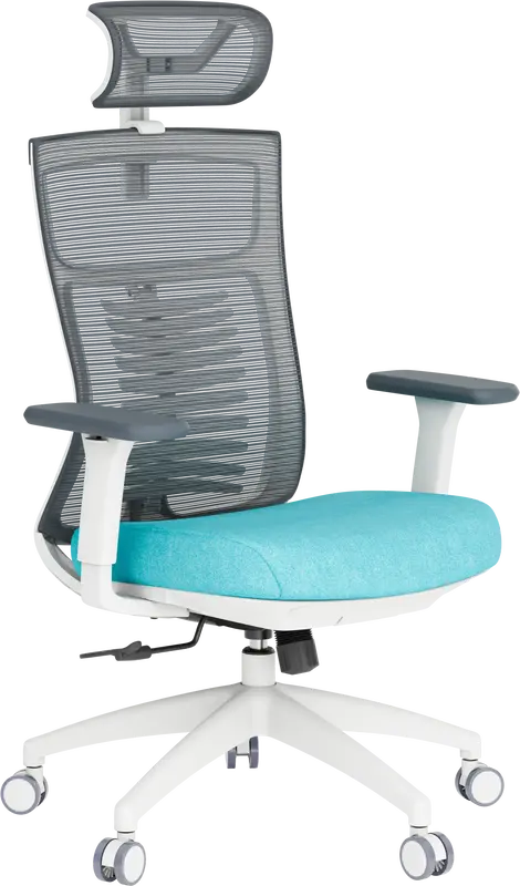 Крісло офісне Officepro Balance OC550-W-DG-BL White/Dark Gray/Blue - фото - №4