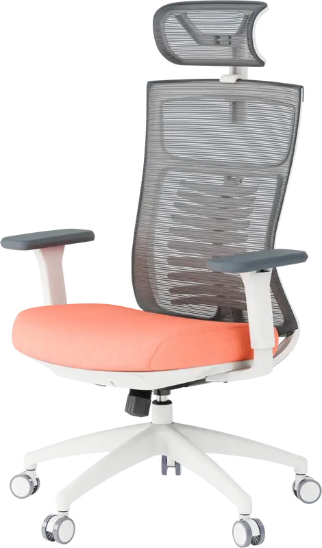 Крісло офісне Officepro Balance OC550-W-DG-OR White/Dark Gray/Orange - фото - №0