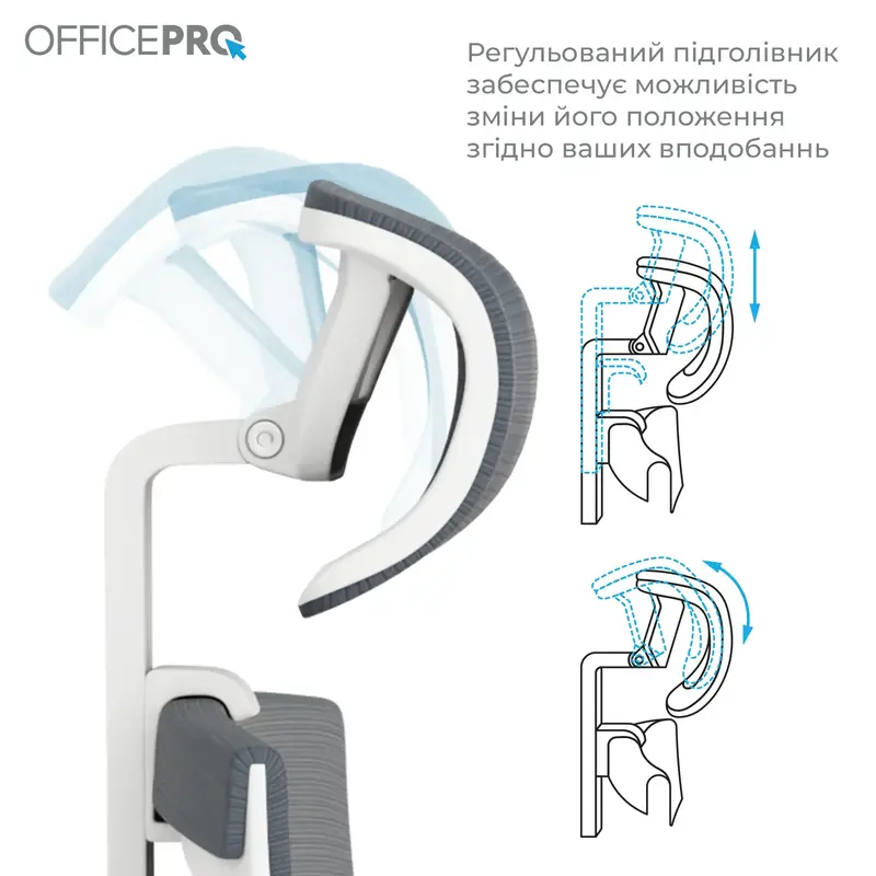 Крісло офісне Officepro Balance OC550-W-DG-OR White/Dark Gray/Orange - фото - №13