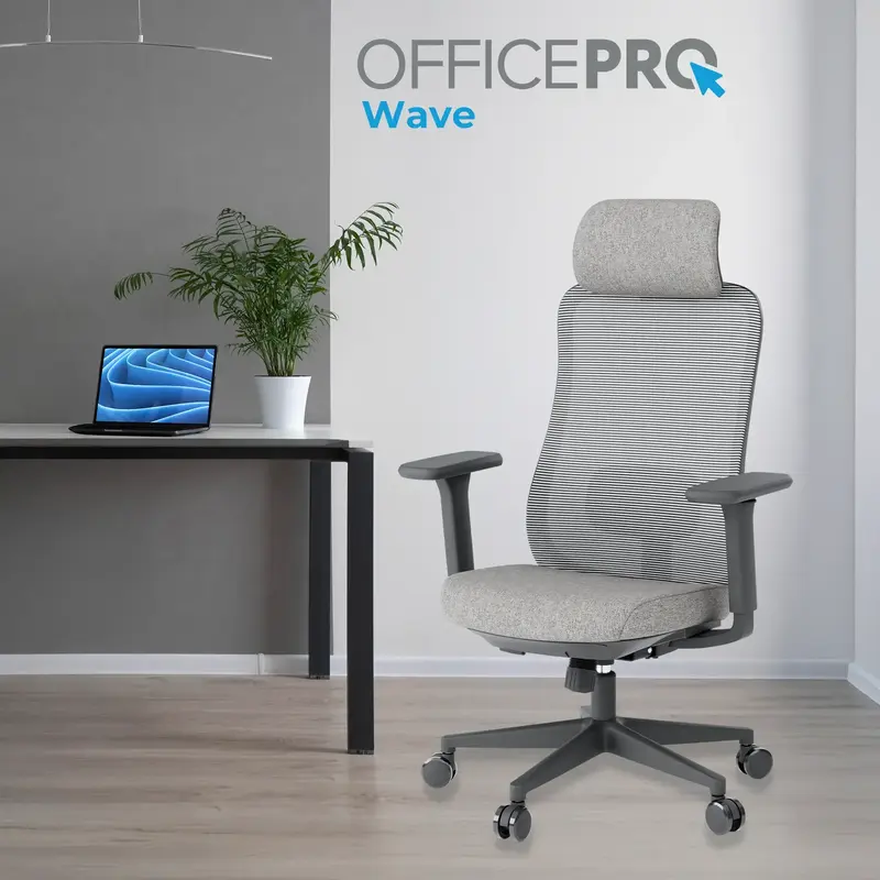 Крісло офісне Officepro Wave OC599-B-DG-DG Black/Dark Gray - фото - №8