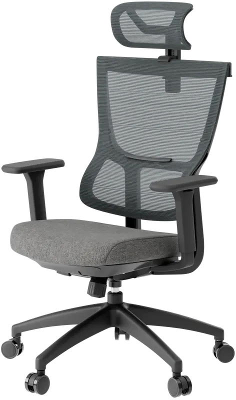 Крісло офісне Officepro Elegant OC600-B-DG-DG Black/Dark Gray - фото - №0