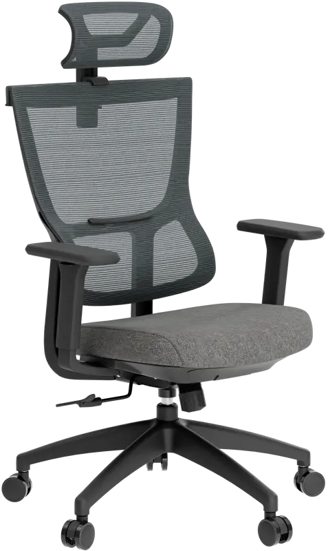 Крісло офісне Officepro Elegant OC600-B-DG-DG Black/Dark Gray - фото - №5