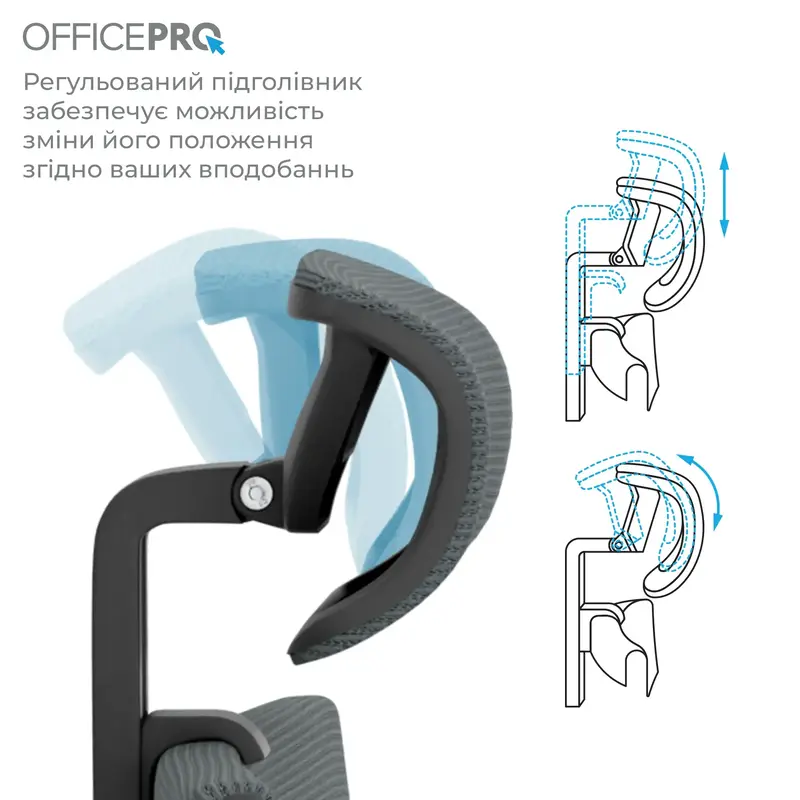 Крісло офісне Officepro Elegant OC600-B-DG-DG Black/Dark Gray - фото - №12