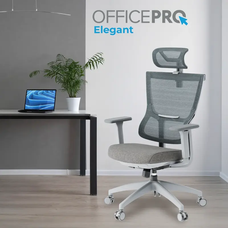 Крісло офісне Officepro Elegant OC600-G-DG-DG Gray/Dark Gray - фото - №8