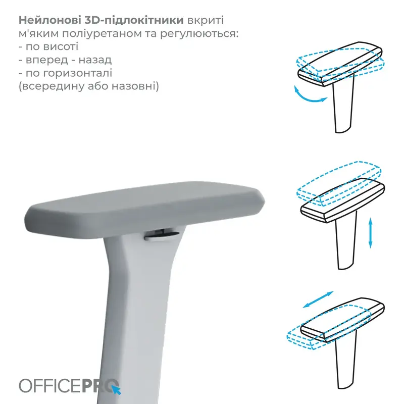 Крісло офісне Officepro Elegant OC600-G-DG-DG Gray/Dark Gray - фото - №13