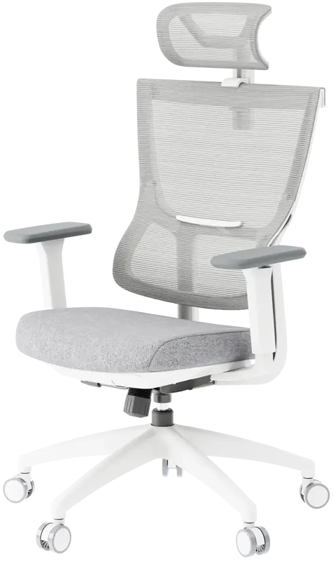Крісло офісне Officepro Elegant OC600-W-LG-LG White/Light Gray - фото - №0