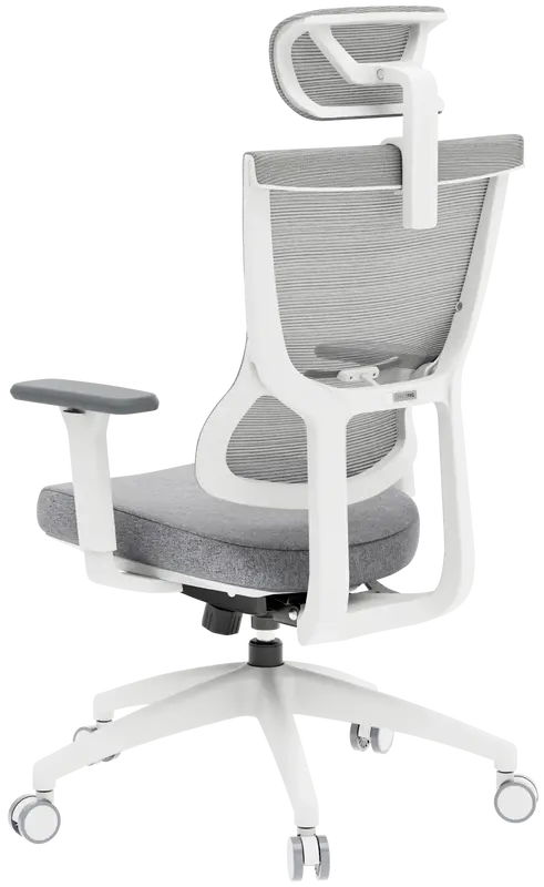 Крісло офісне Officepro Elegant OC600-W-LG-LG White/Light Gray - фото - №4