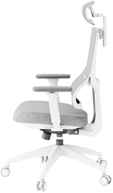 Крісло офісне Officepro Elegant OC600-W-LG-LG White/Light Gray - фото - №6