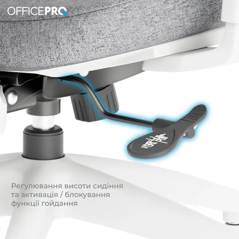 Крісло офісне Officepro Elegant OC600-W-LG-LG White/Light Gray - фото - №15
