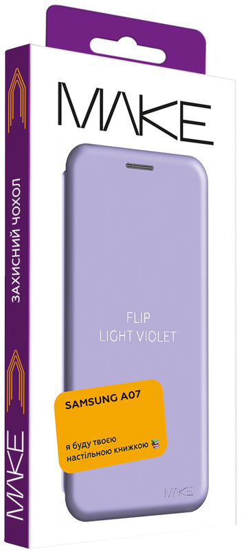 Чохол MAKE книжка Samsung A07 Flip Light Violet (MCP-SA07PL) - фото - №4