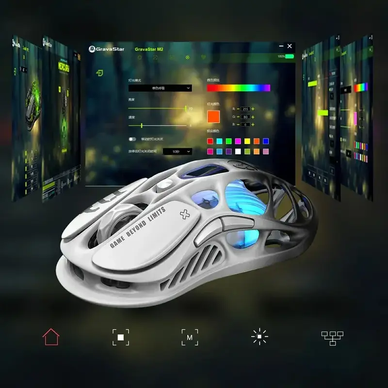 Миша GravaStar Mercury M1 Pro magnesium alloy body -A RGB Gradient Black - фото - №14