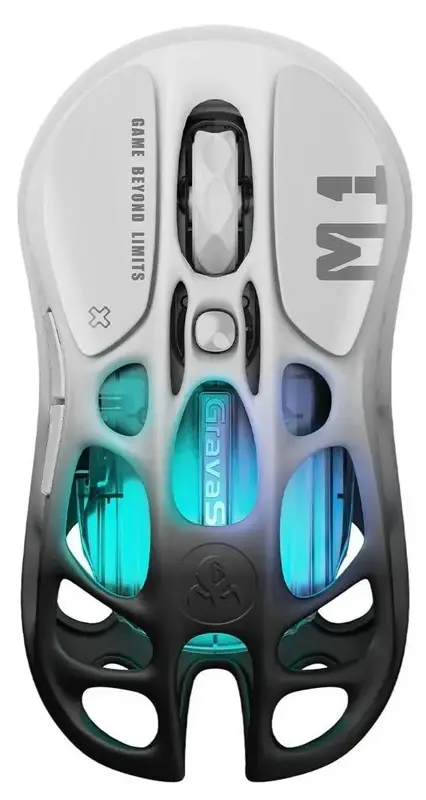 Миша GravaStar Mercury M1 Pro magnesium alloy body -A RGB Gradient Black - фото - №0