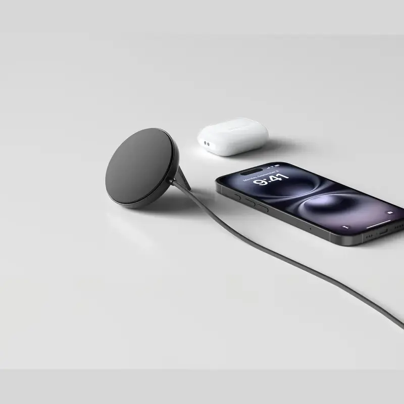 Бездротовий ЗП Belkin UltraCharge Magnetic Kickstand 15Вт, чорний - фото - №9