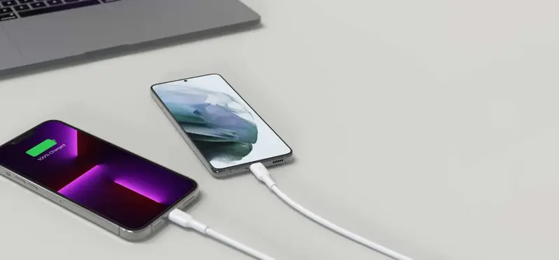 Ун. МЗП Belkin 65Вт 2хUSB-С GAN PD PPS, кабель USB-С - USB-C, 2м, білий - фото - №2