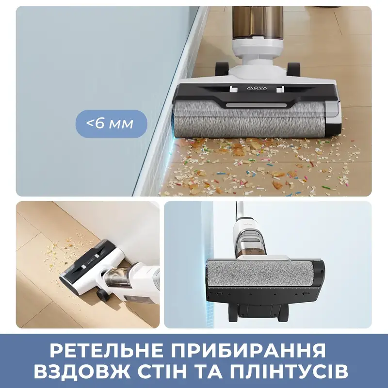 Бездротовий мийний пилосос Wet&Dry Vacuum Cleaner Mova K10 Pro - фото - №4