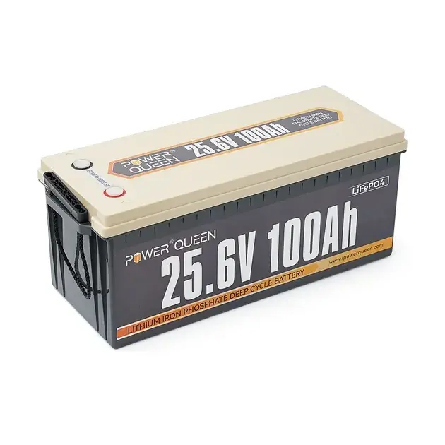 Аккумуляторная батарея LiFePO4 Power Queen 25.6V 100Ah, 2560Wh, BMS 100A, 532*207*215мм - фото - №1