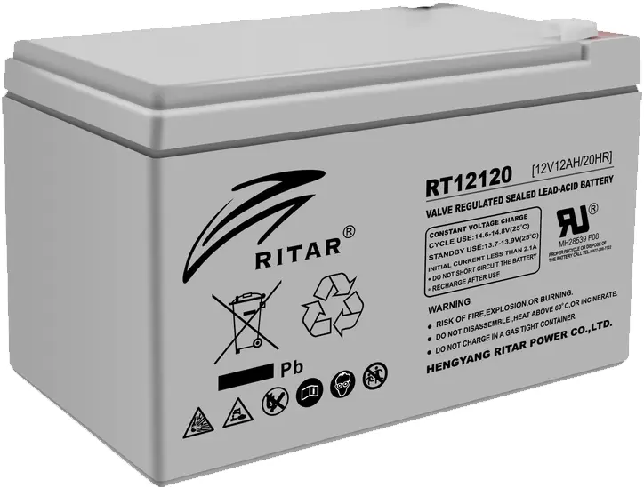 Аккумуляторная батарея 12 В 12 Ач Ritar (RT12120) - фото - №1