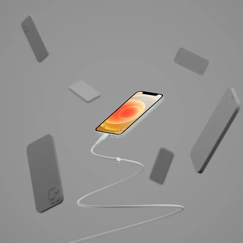 Кабель USB-A to Lightning Belkin 1м, силіконовий з кліпсою, білий - фото - №7