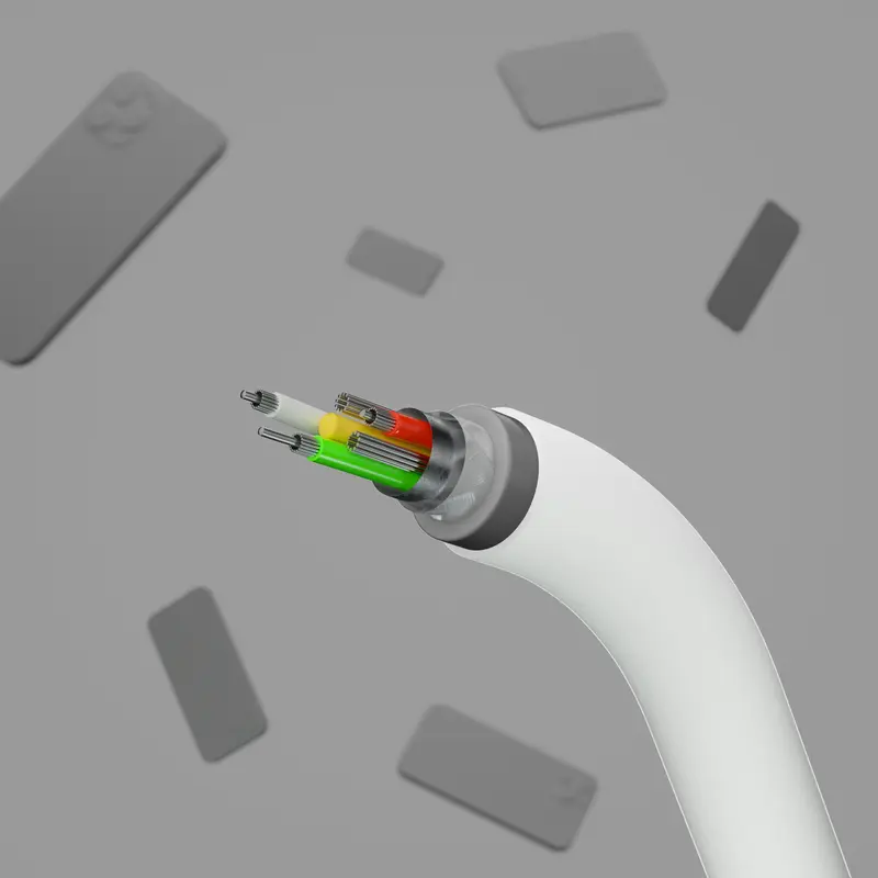 Кабель USB-A to Lightning Belkin 1м, силіконовий з кліпсою, білий - фото - №5