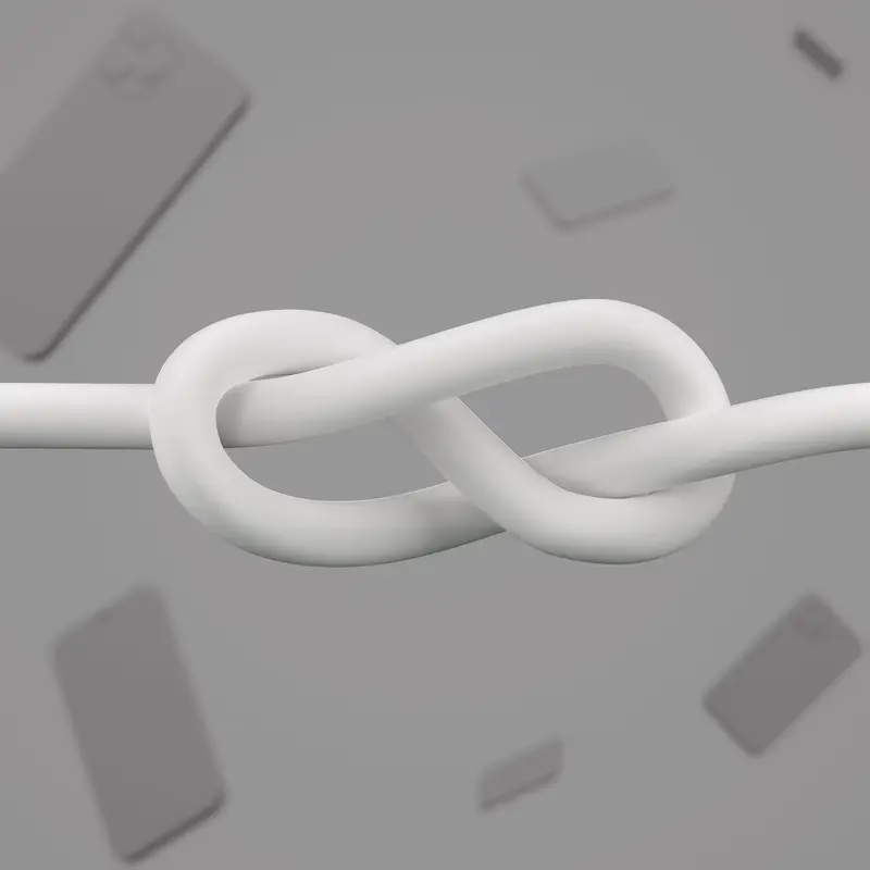 Кабель USB-A to Lightning Belkin 1м, силіконовий з кліпсою, білий - фото - №6
