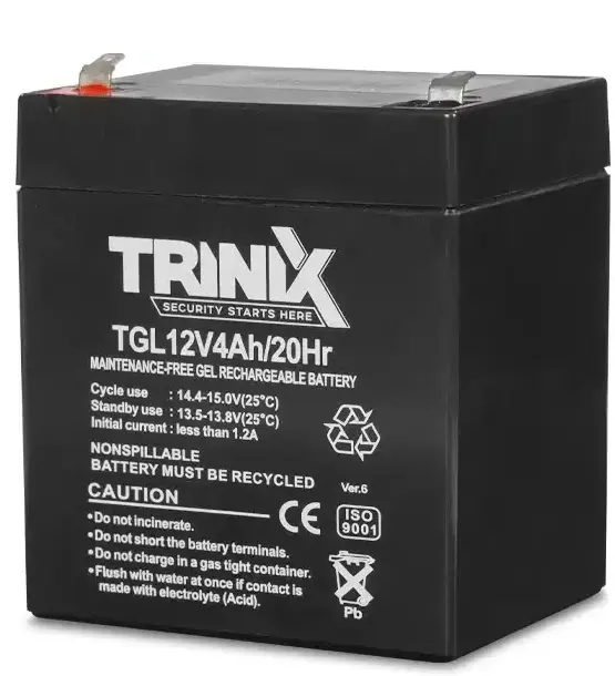 Акумуляторна батарея TGL12V4Ah/20Hr TRINIX GEL - фото - №0