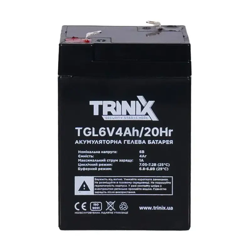 Акумуляторна батарея TGL6V4Ah/20Hr TRINIX GEL - фото - №4