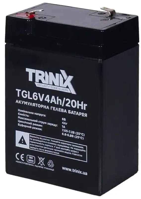Акумуляторна батарея TGL6V4Ah/20Hr TRINIX GEL - фото - №0