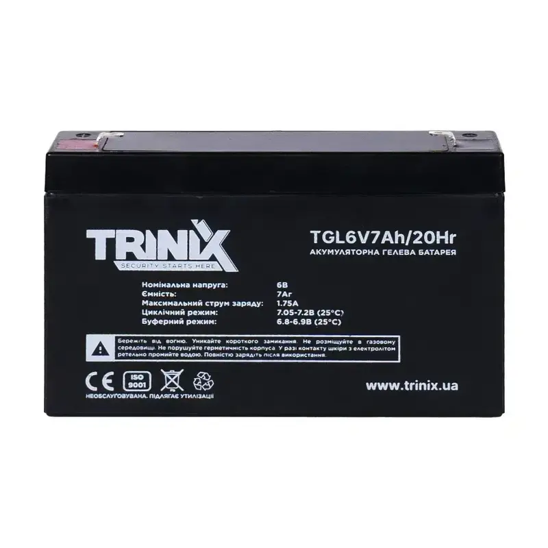 Акумуляторна батарея TGL6V7Ah/20Hr TRINIX GEL - фото - №4