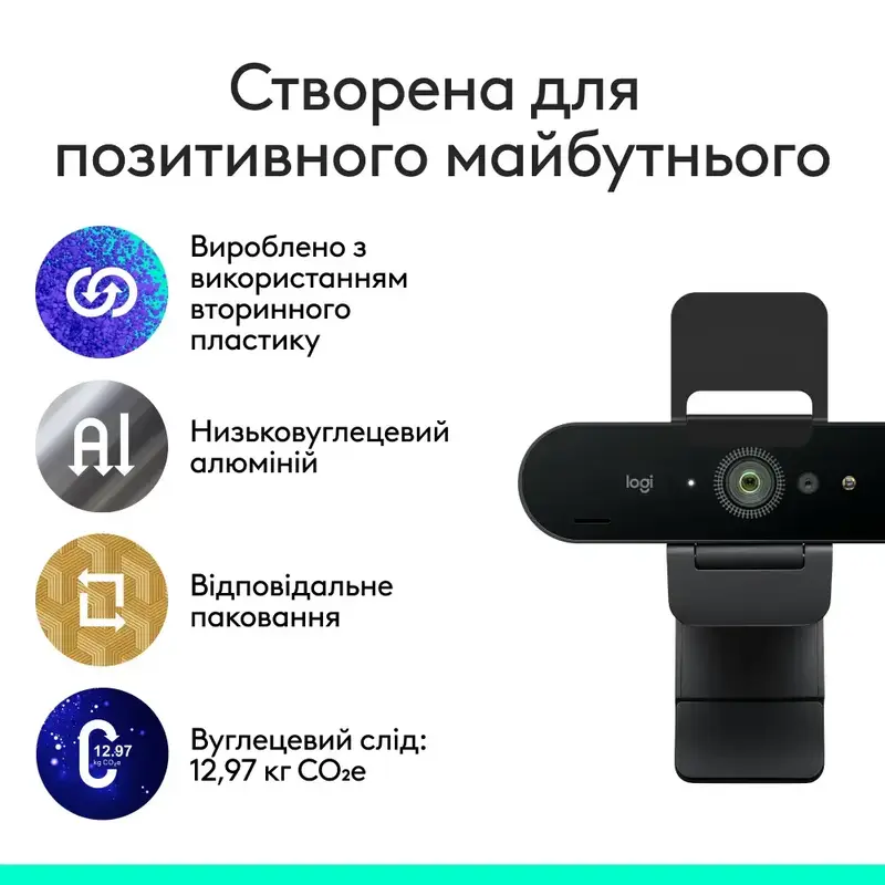 Камера для стрімінгу Logitech HD BRIO 4k EMEA - фото - №2