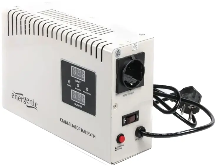 Автоматичний регулятор напруги, 230 В, 1000 ВА EnerGenie (EG-AVR-DW1000-01) - фото - №1