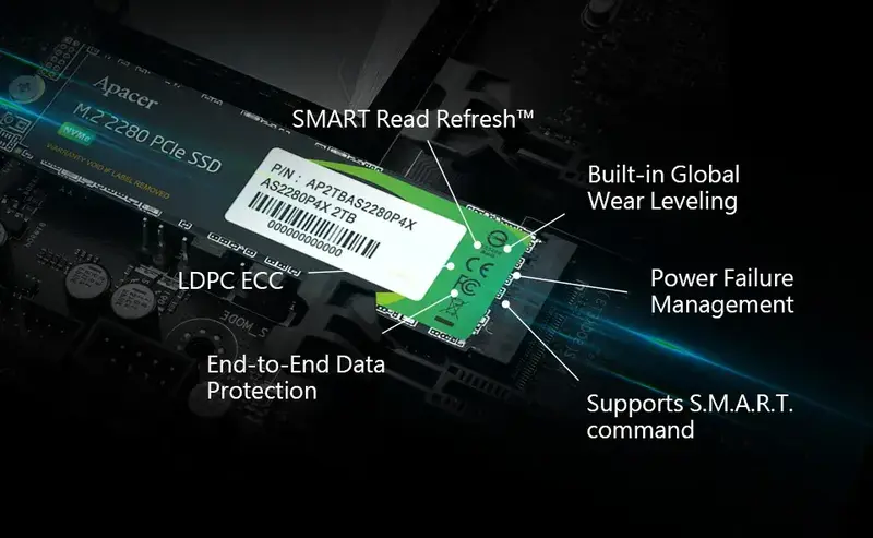 SSD накопичувач Apacer M.2 1TB PCIe 3.0 P4X - фото - №4