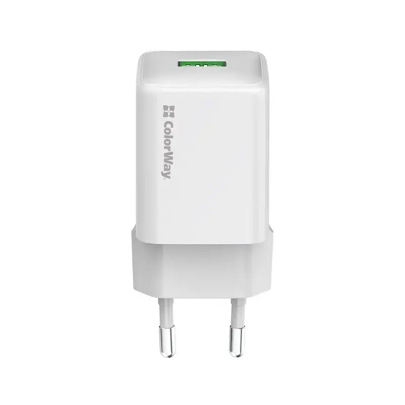 Ун. МЗП ColorWay (CW-CHS063Q-WT) 1x USB-A (18W) бiлий - фото - №2