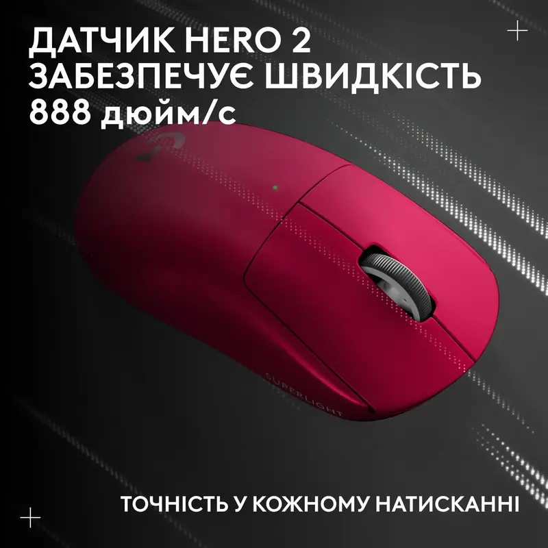 Ігрова миша LOGITECH G PRO X SUPERLIGHT 2c Compact Wireless Gaming Mouse Pink - фото - №11
