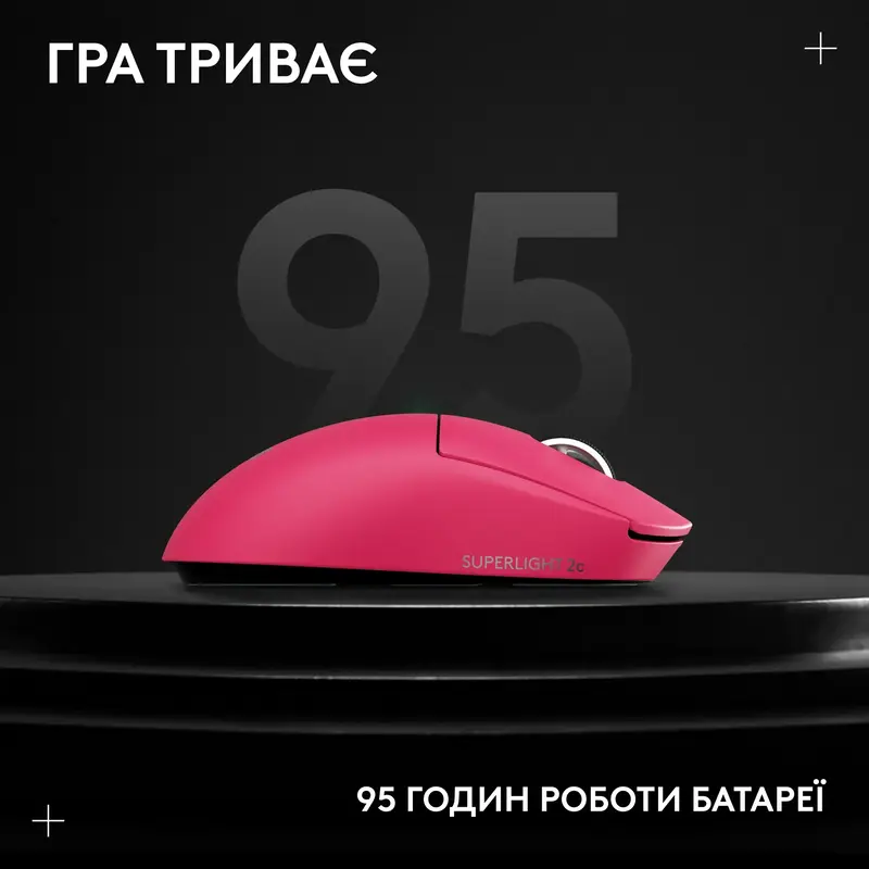 Ігрова миша LOGITECH G PRO X SUPERLIGHT 2c Compact Wireless Gaming Mouse Pink - фото - №12