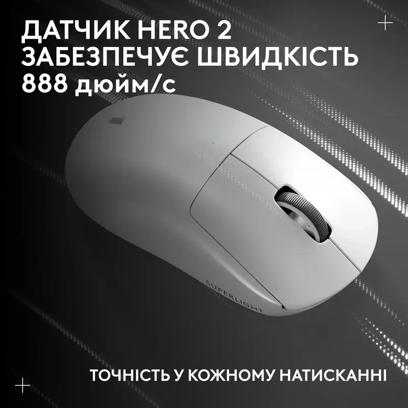 Ігрова миша LOGITECH G PRO X SUPERLIGHT 2c Compact Wireless Gaming Mouse White - фото - №11
