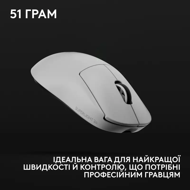 Ігрова миша LOGITECH G PRO X SUPERLIGHT 2c Compact Wireless Gaming Mouse White - фото - №8
