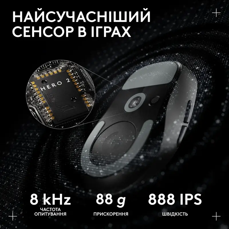 Ігрова миша LOGITECH G PRO X SUPERLIGHT 2c Compact Wireless Gaming Mouse Black - фото - №3