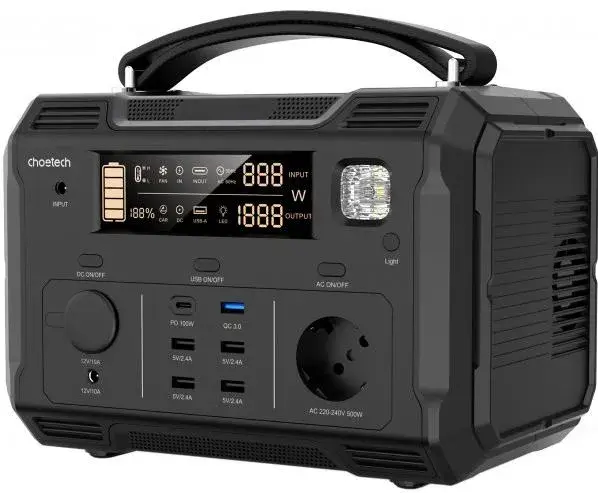 Зарядна станція 500Вт Choetech (BS004-EU-BK) - фото - №2